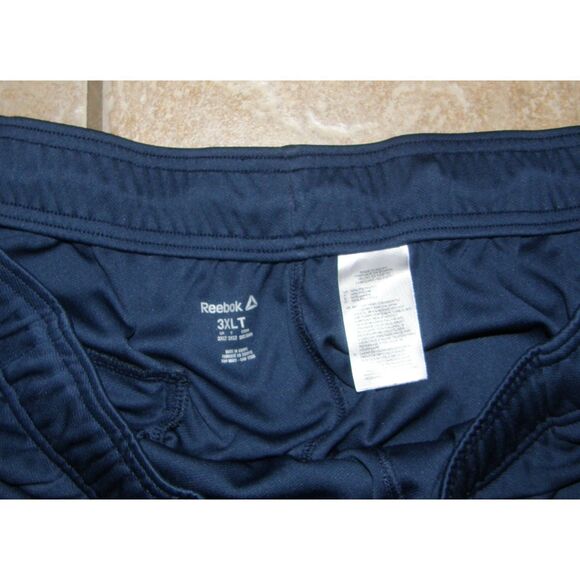 Big Mens Sz 3XL Tall Elastic Waist Stretchy Athletic Blue Pants Pockets REEBOK - Picture 4 of 5